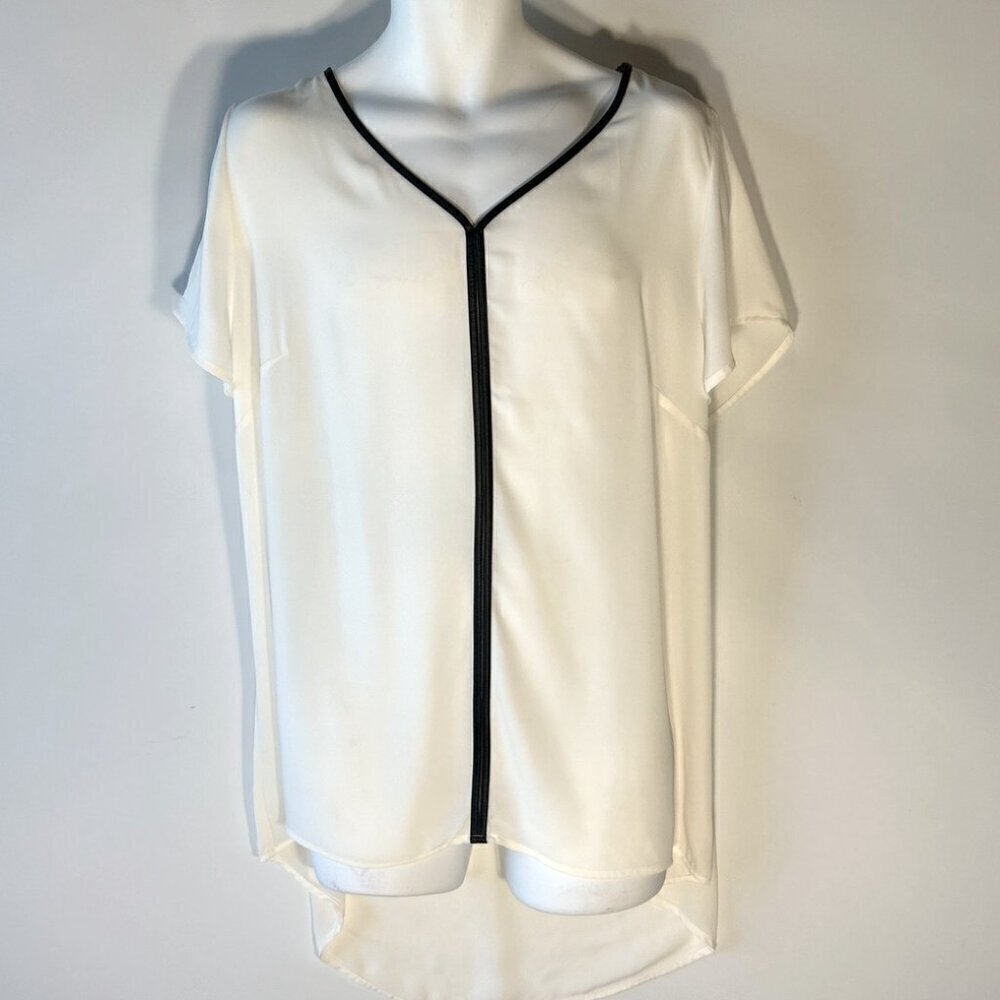 Lane Bryant NWT SZ 18/20 Ivory Georgette Minimalist Top Career Dressy Essential